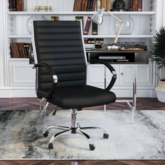 Best reviews of 🧨 Furniture Of America Corrigan Tufted Faux Leather Swivel Desk Chair White 36" 🔥 - Image 6