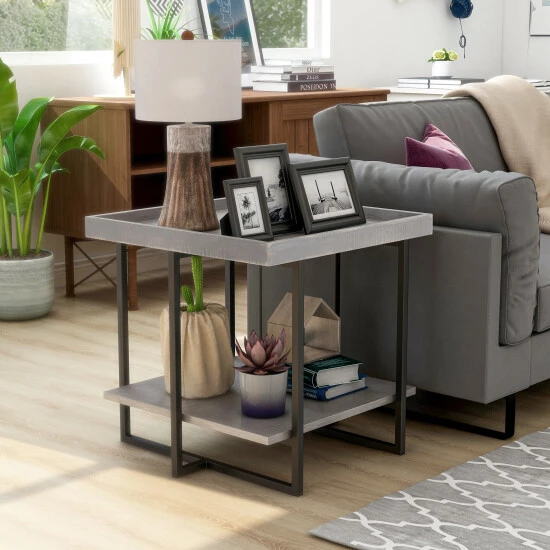 Cheapest ⌛ Furniture Of America Damara Rustic 24-inch 1-shelf Side Table Antique Blue ✔️