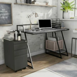 Brand new 🌟 Furniture Of America Meard Computer Desk & Gunmetal File Cabinet 👏