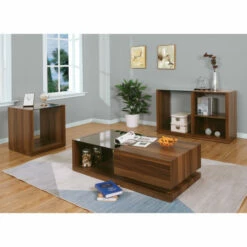 Wholesale 👍 Furniture Of America Valmont Walnut 3-piece Storage Coffee Table Set 😉