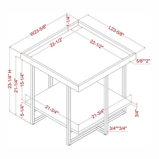 Cheapest ⌛ Furniture Of America Damara Rustic 24-inch 1-shelf Side Table Antique Blue ✔️ - Image 8