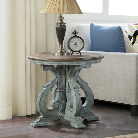 Wholesale ✔️ Furniture Of America Roah Farmhouse Blue 2-piece Coffee Table Set 👍 - Image 6