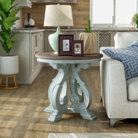 Wholesale ✔️ Furniture Of America Roah Farmhouse Blue 2-piece Coffee Table Set 👍 - Image 7