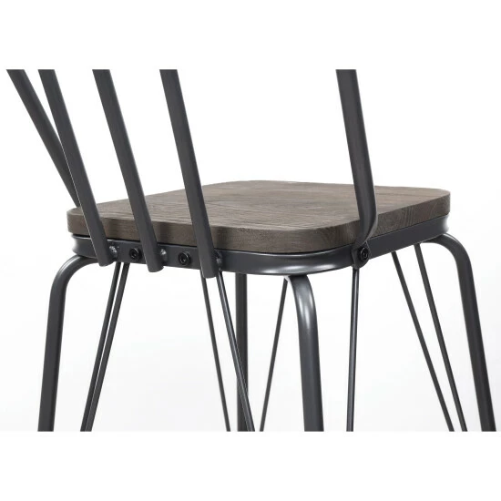 Best Pirce ⌛ Furniture Of America Jack Modern Metal Slatted Bar Chairs (Set Of 2) Grey 🔥 - Image 7