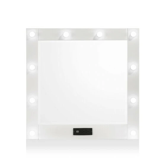 Budget 😉 Furniture Of America Mary LED-light Bulb Mirror With Outlets & USBs Black 💯 - Image 8