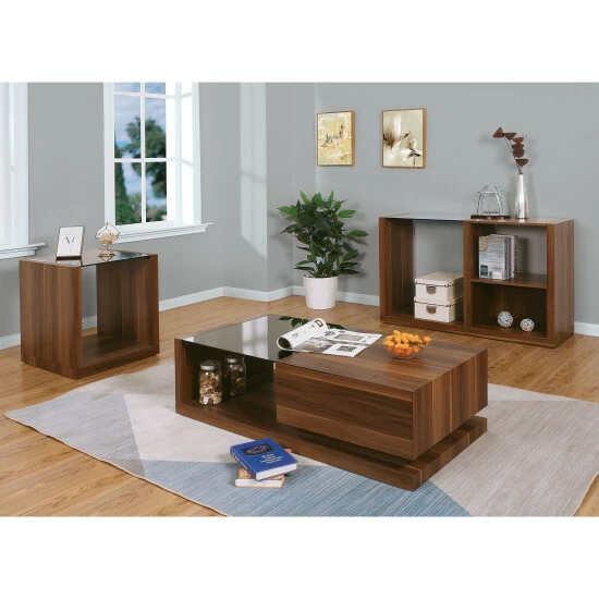Discount ๐ Furniture Of America Valmont Contemporary Walnut 47-inch Coffee Table ๐ - Image 2