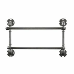 Wholesale 🤩 Furniture Of America Draven Industrial Sand Black Wall Mounted Towel Hanger 😉