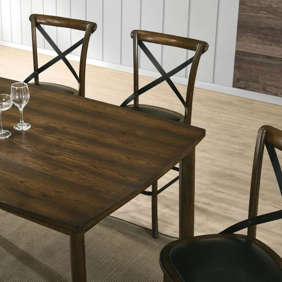 Cheapest ❤️ Furniture Of America Dola Rustic Oak 7-piece Counter Dining Set ✨ - Image 2