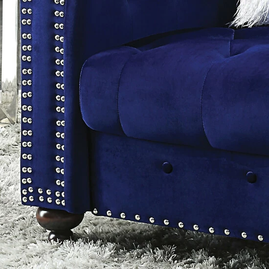 Best deal 🌟 Furniture Of America Resserie Glam Fabric Button Tufted Chair Grey 🥰 - Image 7