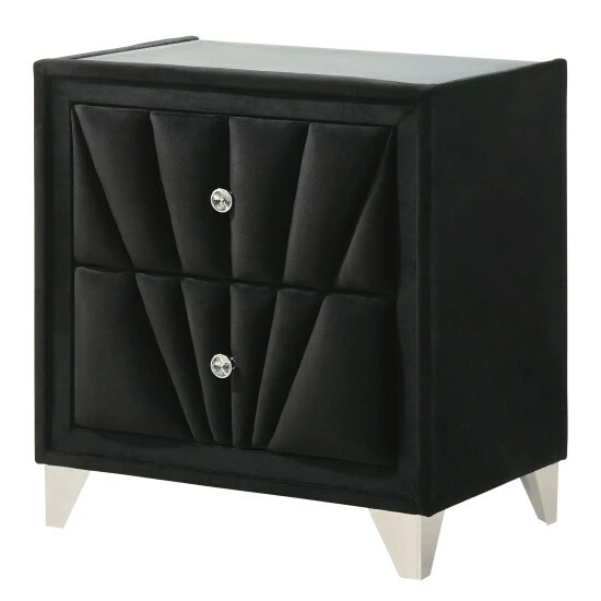 Brand new ๐ Furniture Of America Ambrosia Transitional Black 2-drawer Nightstand ๐ - Image 3