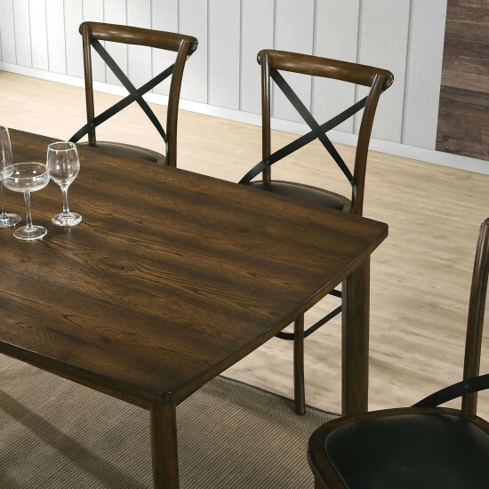 Promo ๐คฉ Furniture Of America Dola Traditional Oak 5-piece Counter Dining Set โ๏ธ - Image 2