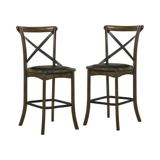 Promo ๐คฉ Furniture Of America Dola Traditional Oak 5-piece Counter Dining Set โ๏ธ - Image 3