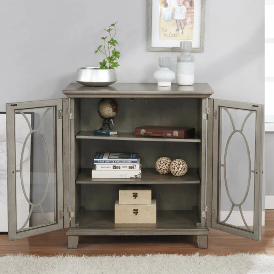 Cheap 😍 Furniture Of America Thurmin Grey 32-inch 3-shelf Hallway Cabinet 🔥 - Image 2