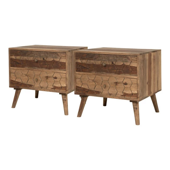 Best deal ⭐ Furniture Of America Oli Mid-Century Modern Nightstands (Set Of 2) ❤️