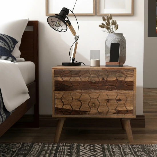 Best deal ⭐ Furniture Of America Oli Mid-Century Modern Nightstands (Set Of 2) ❤️ - Image 3