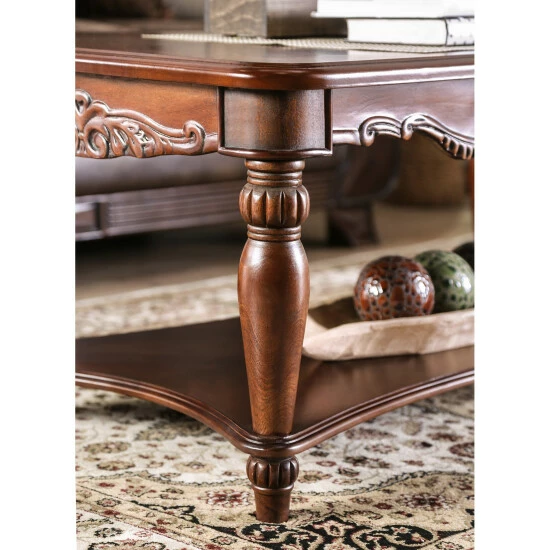 Best deal 🌟 Furniture Of America Rity Traditional Cherry 3-piece 48-inch Accent Table Set 🤩 - Image 5