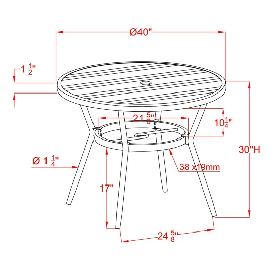 Discount 😀 Furniture Of America Ariel Natural Tone 40-inch 3-piece Bistro Set Black ⌛ - Image 5