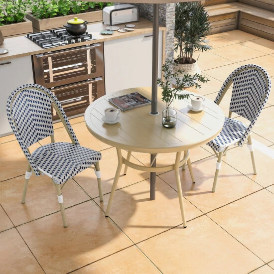 Discount 😀 Furniture Of America Ariel Natural Tone 40-inch 3-piece Bistro Set Black ⌛ - Image 6