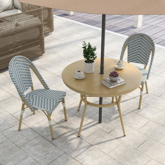 Discount 😀 Furniture Of America Ariel Natural Tone 40-inch 3-piece Bistro Set Black ⌛ - Image 7