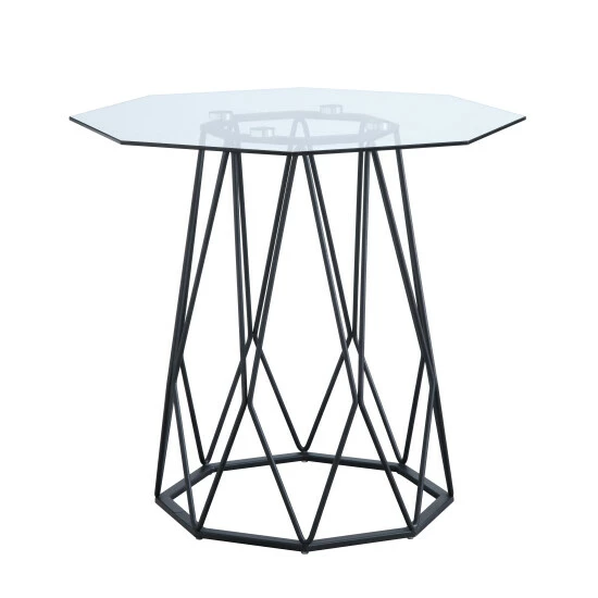 Deals 🥰 Furniture Of America Parisa Contemporary 24-inch Glass Top Side Table Black 🔥 - Image 4