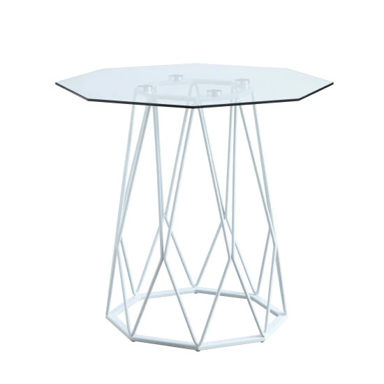Deals 🥰 Furniture Of America Parisa Contemporary 24-inch Glass Top Side Table Black 🔥 - Image 6