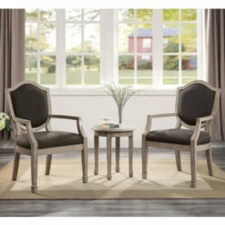 Coupon ❤️ Furniture Of America Flob Rustic Grey 3-piece Table And Chair Set 🧨