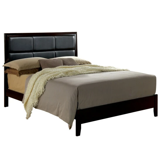 Top 10 ✔️ Furniture Of America Hoss Contemporary Espresso Faux Leather Panel Bed 😍 - Image 3