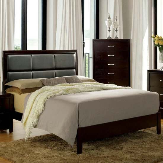 Top 10 ✔️ Furniture Of America Hoss Contemporary Espresso Faux Leather Panel Bed 😍 - Image 4