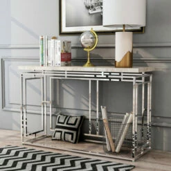Cheap π€© Furniture Of America Angelina 47-in. Modern Glam Geometric Sofa Table Champagne π₯