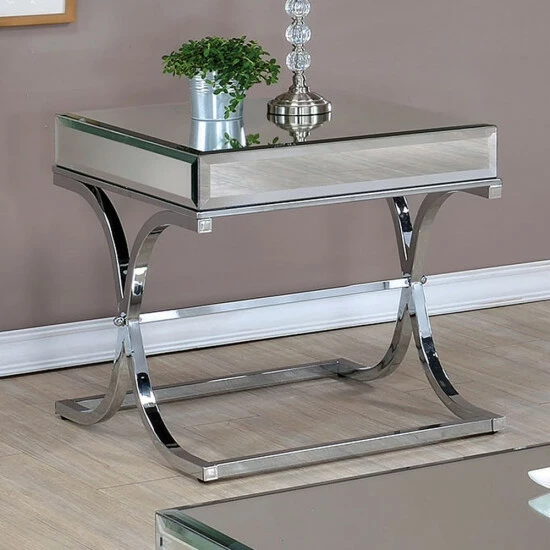 Budget 🔔 Furniture Of America Laja Chrome 48-inch Metal 3-piece Accent Table Set 😀 - Image 3