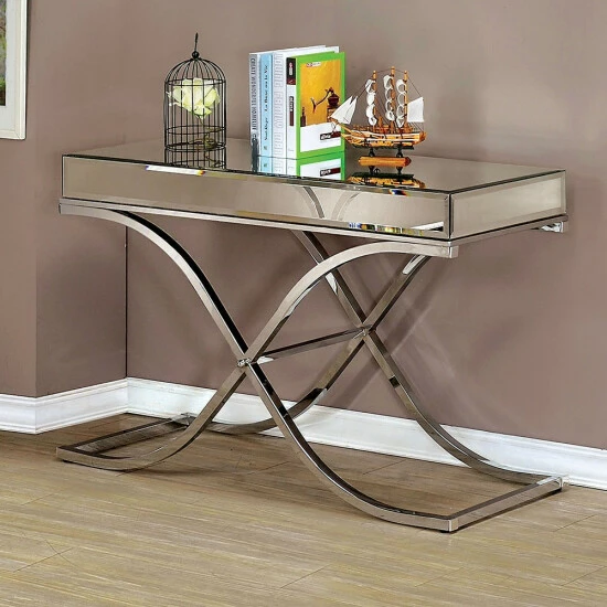 Budget 🔔 Furniture Of America Laja Chrome 48-inch Metal 3-piece Accent Table Set 😀 - Image 4