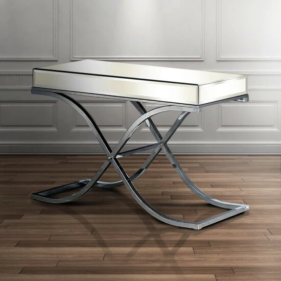 Budget 🔔 Furniture Of America Laja Chrome 48-inch Metal 3-piece Accent Table Set 😀 - Image 8