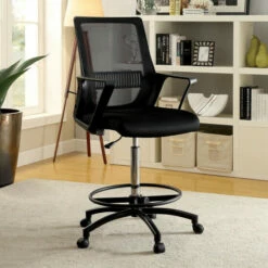 Outlet π Furniture Of America Sali Contemporary Height Adjustable Desk Chair Black π