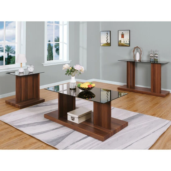 Coupon 🧨 Furniture Of America Demoline Glass Top 3-piece Coffee Table Set White ✨