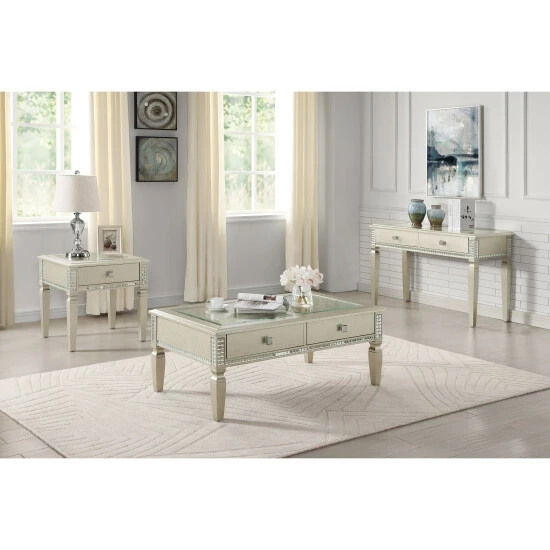 Promo ๐ Furniture Of America Jaegersmorr Silver 48-inch 2-drawer Coffee Table ๐ - Image 3
