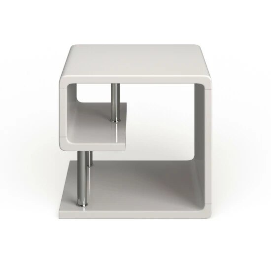 Deals 👍 Furniture Of America Inomata 1-shelf High Gloss Side Table High Gloss White 🌟 - Image 3