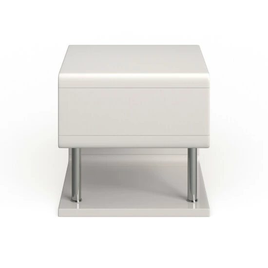 Deals 👍 Furniture Of America Inomata 1-shelf High Gloss Side Table High Gloss White 🌟 - Image 4