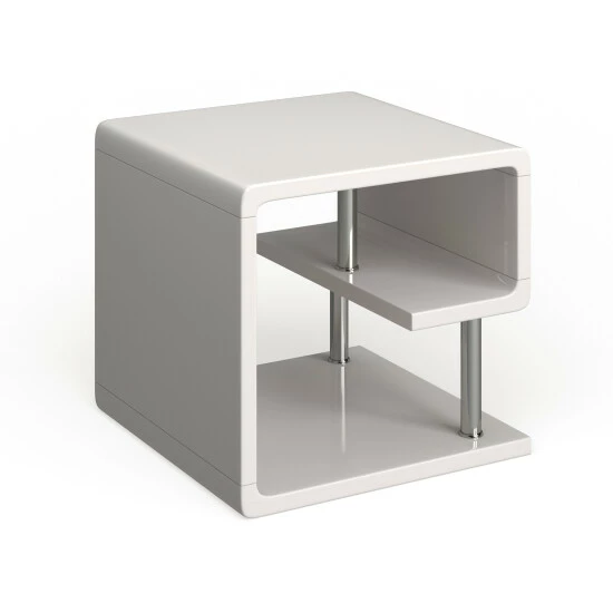 Deals 👍 Furniture Of America Inomata 1-shelf High Gloss Side Table High Gloss White 🌟 - Image 5