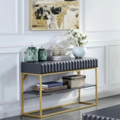 Best Sale 🌟 Furniture Of America Bird Mid-Century Modern 48-inch 1-shelf Sofa Table Walnut ❤️