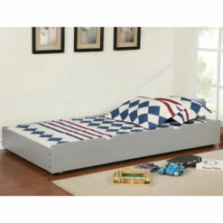 Cheap 🥰 Furniture Of America Bays Farmhouse Twin Underbed Trundle With Casters Cherry 💯