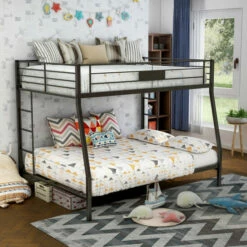 Wholesale 🌟 Furniture Of America Tic Contemporary Black Metal 2-tier Bunk Bed 🧨