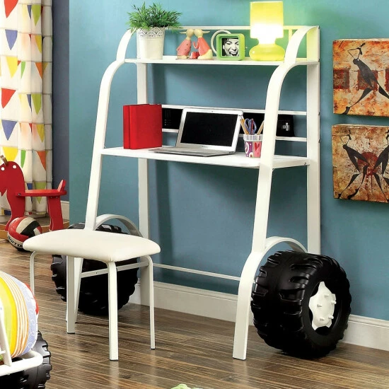 Promo 😉 Furniture Of America Tere Modern Twin 4-piece Racing Bedroom Set Pink 😉 - Image 6