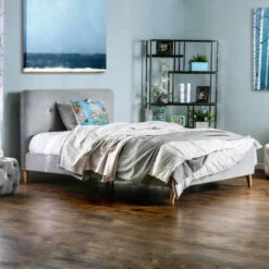 Flash Sale 🎉 Furniture Of America Sise Mid-century Modern Twin Fabric Platform Bed Navy ✨