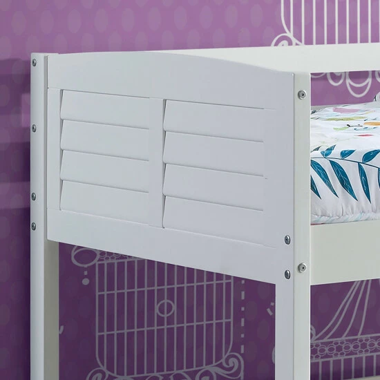 Hot Sale π Furniture Of America Sosa Farmhouse White Twin Solid Wood Loft Bed π - Image 4