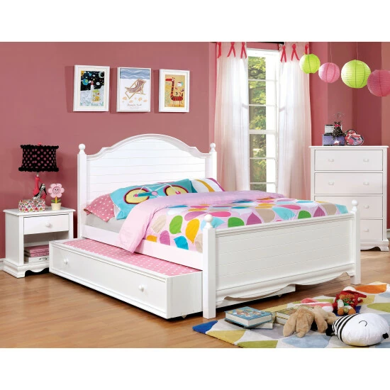 Promo 😍 Furniture Of America Jevi Farmhouse Full 2-piece Bed With Trundle Set Pink ❤️ - Image 6