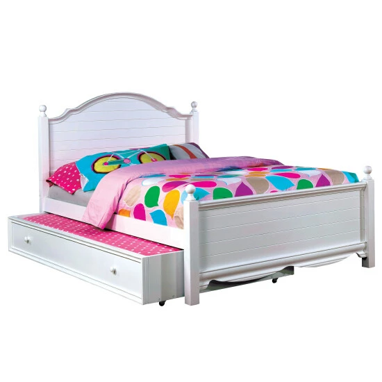 Promo 😍 Furniture Of America Jevi Farmhouse Full 2-piece Bed With Trundle Set Pink ❤️ - Image 7