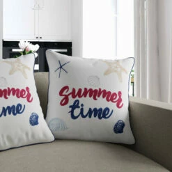 Top 10 🤩 Furniture Of America Porch & Den 'Summertime' Coastal White Accent Pillows (Set Of 2) ⭐