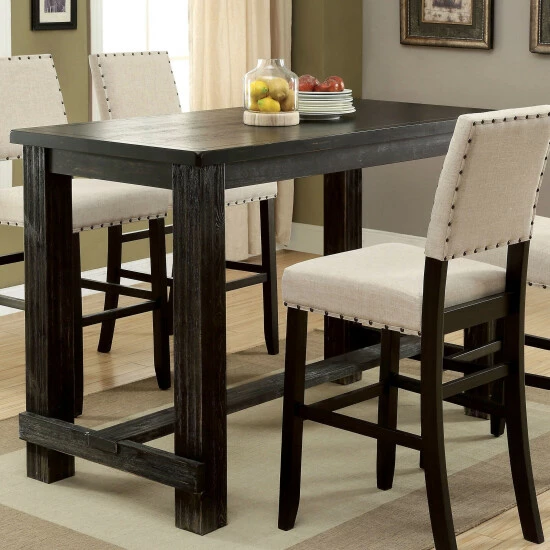 Brand new 🔥 Furniture Of America Vevo Black 60-inch Solid Wood Bar Table ❤️ - Image 8