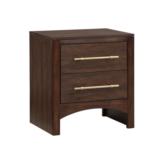 Best Pirce ⌛ Furniture Of America Malgan Transitional Walnut 2-Drawer Nightstand 😍 - Image 4