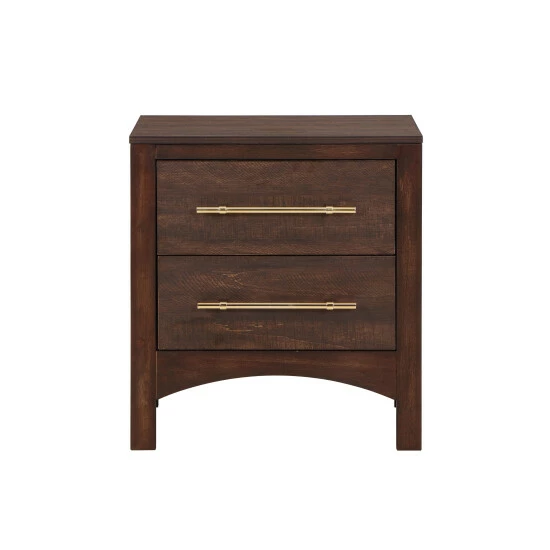 Best Pirce ⌛ Furniture Of America Malgan Transitional Walnut 2-Drawer Nightstand 😍 - Image 5